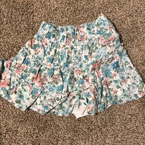 Abercrombie Kids Floral Skort - Pink and Green